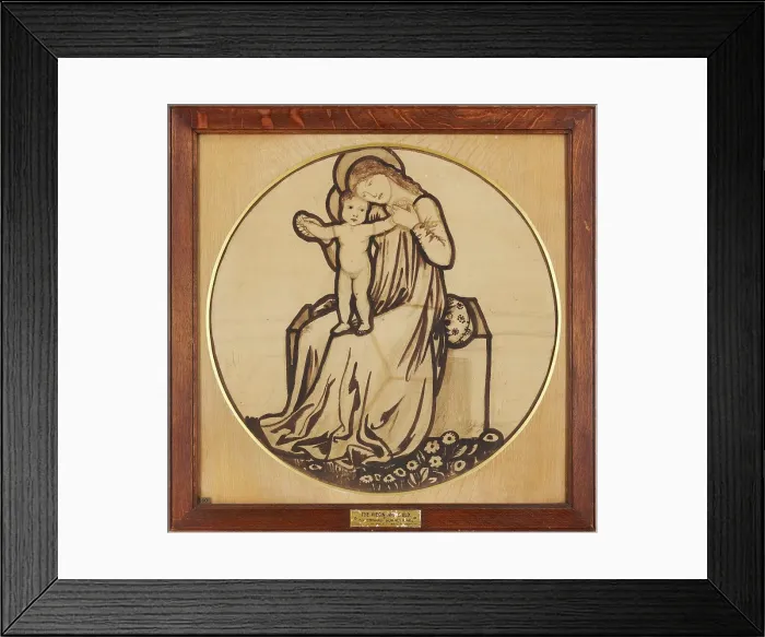 Framed Print : Virgin and Child, 1861-2. Creator: Sir Edward Coley Burne-Jones Framed Print : Virgin and Child, 1861-2. Creator: Sir Edward Coley Burne-Jones
