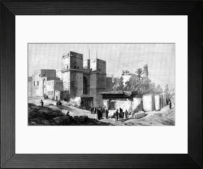 Framed Print : The Gate of Victory, Cairo, by F. Dillon, in the Dudley Gallery, 1871. Creator: Unknown Framed Print : The Gate of Victory, Cairo, by F. Dillon, in the Dudley Gallery, 1871. Creator: Unknown