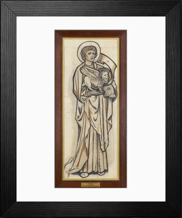 Framed Print : St Mark the Evangelist, 1863-4. Creator: Sir Edward Coley Burne-Jones Framed Print : St Mark the Evangelist, 1863-4. Creator: Sir Edward Coley Burne-Jones