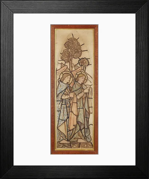 Framed Print : Two Angels, 1862. Creator: Sir Edward Coley Burne-Jones Framed Print : Two Angels, 1862. Creator: Sir Edward Coley Burne-Jones