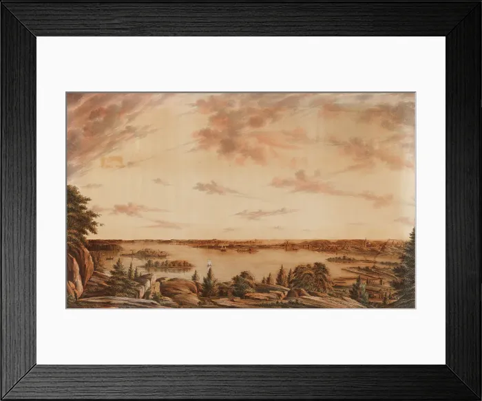 Framed Print : Helsinki as seen from Sörnäis, 1817. Creator: Erik Wilhelm the Younger Framed Print : Helsinki as seen from Sörnäis, 1817. Creator: Erik Wilhelm the Younger