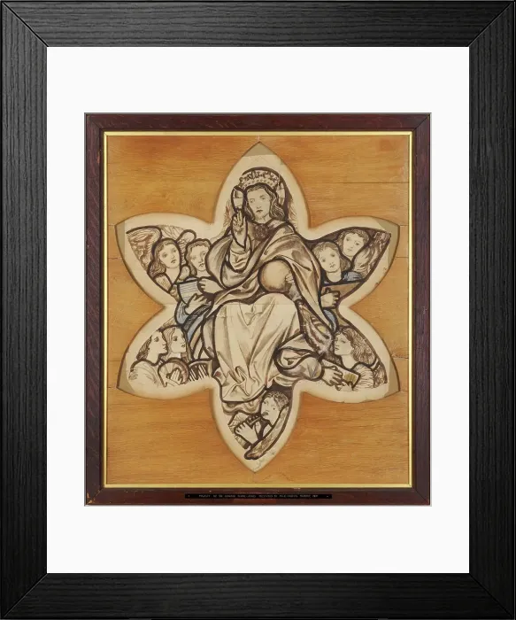 Framed Print : Christ in Majesty, 1862. Creator: Sir Edward Coley Burne-Jones Framed Print : Christ in Majesty, 1862. Creator: Sir Edward Coley Burne-Jones