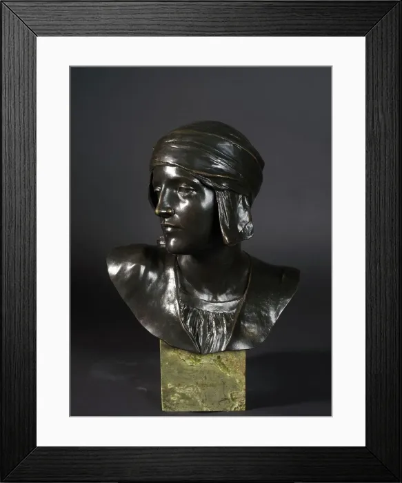 Framed Print : Head of a Boy, 1897-1907. Creator: Thomas Brock Framed Print : Head of a Boy, 1897-1907. Creator: Thomas Brock