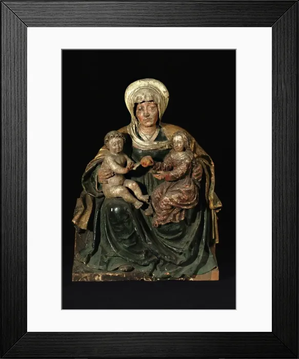 Framed Print : St Anne with the Virgin and Child, 1500-1550. Creator: Unknown Framed Print : St Anne with the Virgin and Child, 1500-1550. Creator: Unknown