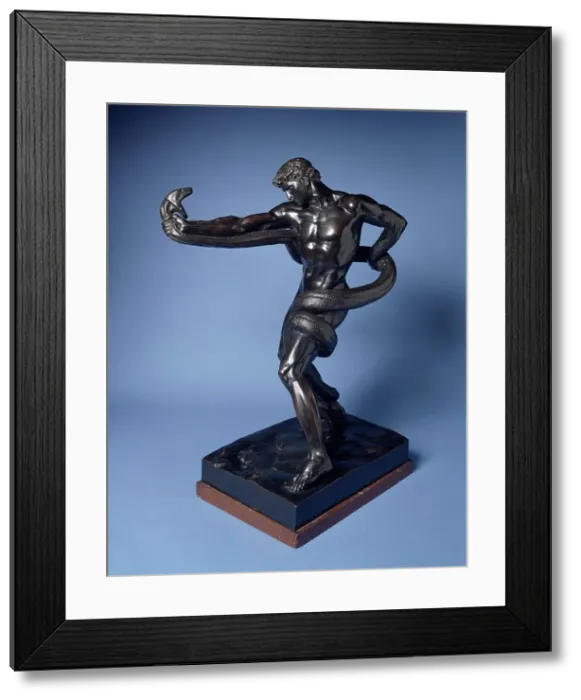 Framed Print : Athlete Strangling a Python, 1877. Creator: Frederic Leighton Framed Print : Athlete Strangling a Python, 1877. Creator: Frederic Leighton
