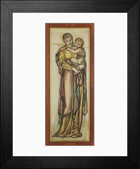 Framed Print : Virgin and Child, 1868. Creator: Sir Edward Coley Burne-Jones Framed Print : Virgin and Child, 1868. Creator: Sir Edward Coley Burne-Jones