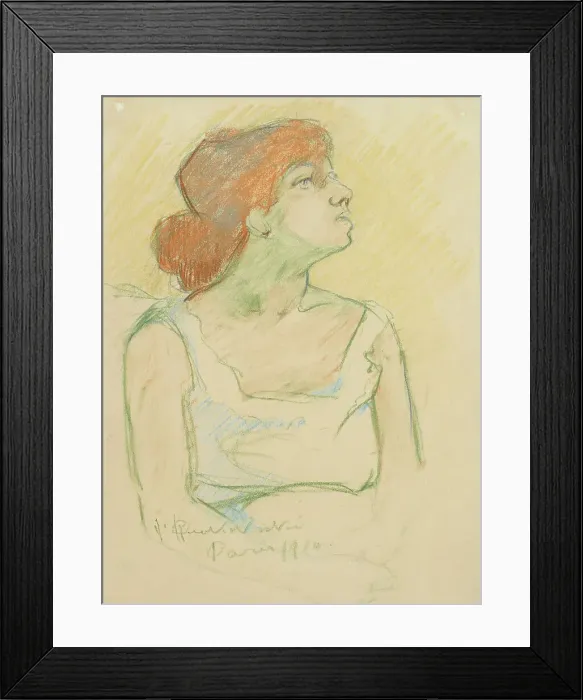 Framed Print : Red Haired Parisian Girl, 1910. Creator: Jalmari Ruokokoski Framed Print : Red Haired Parisian Girl, 1910. Creator: Jalmari Ruokokoski