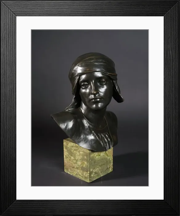 Framed Print : Head of a Boy, 1897-1907. Creator: Thomas Brock Framed Print : Head of a Boy, 1897-1907. Creator: Thomas Brock