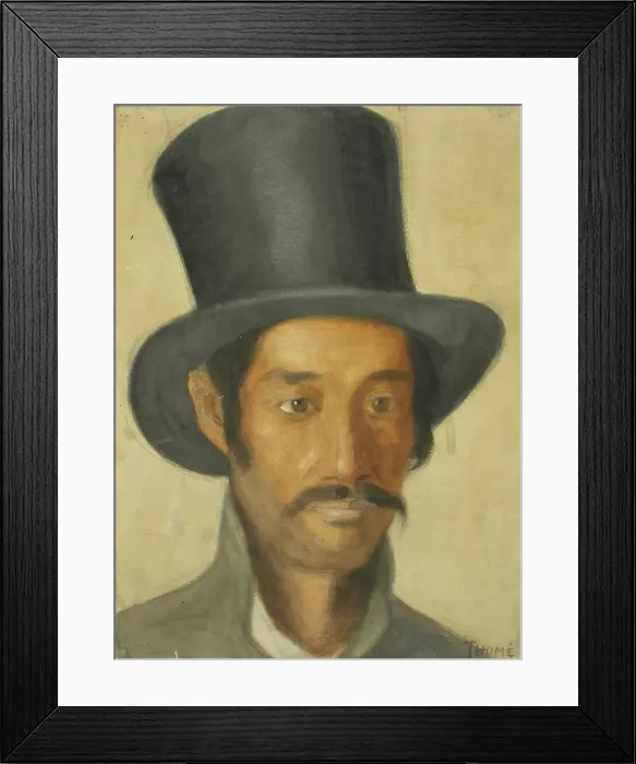 Framed Print : A man in a top hat, c1910s. Creator: Verner Thome Framed Print : A man in a top hat, c1910s. Creator: Verner Thome