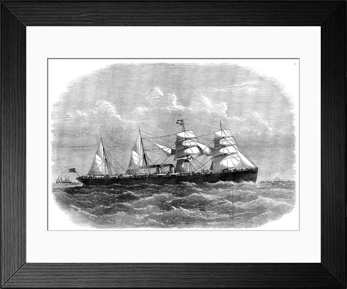 Framed Print : The new steam-ship Egypt, 1871. Creator: Unknown Framed Print : The new steam-ship Egypt, 1871. Creator: Unknown