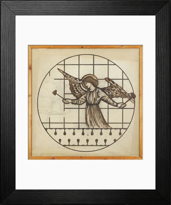 Framed Print : Angel playing on bells, 1862. Creator: Sir Edward Coley Burne-Jones Framed Print : Angel playing on bells, 1862. Creator: Sir Edward Coley Burne-Jones