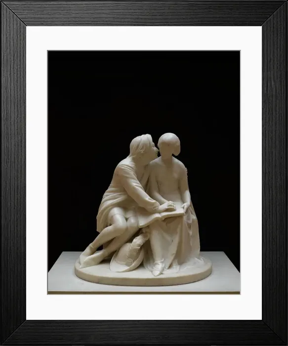 Framed Print : Paolo and Francesca, 1851-52. Creator: Alexander Munro Framed Print : Paolo and Francesca, 1851-52. Creator: Alexander Munro