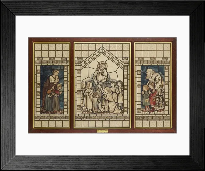 Framed Print : Christ Blessing Children, 1862. Creator: Sir Edward Coley Burne-Jones