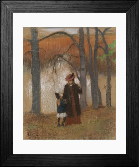 Framed Print : The Artist's Wife and Daughter, 1905. Creator: Eero Jarnefelt Framed Print : The Artist's Wife and Daughter, 1905. Creator: Eero Jarnefelt