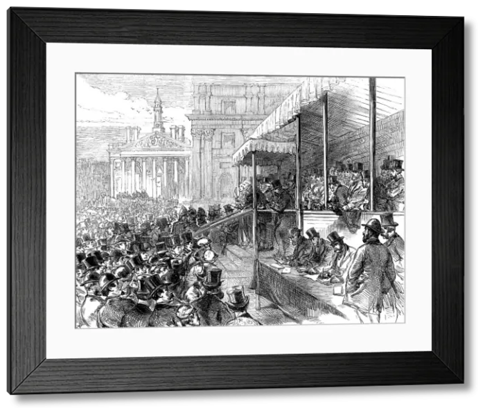 Framed Print : Opening Queen Victoria-Street, City, 1871. Creator: Unknown Framed Print : Opening Queen Victoria-Street, City, 1871. Creator: Unknown