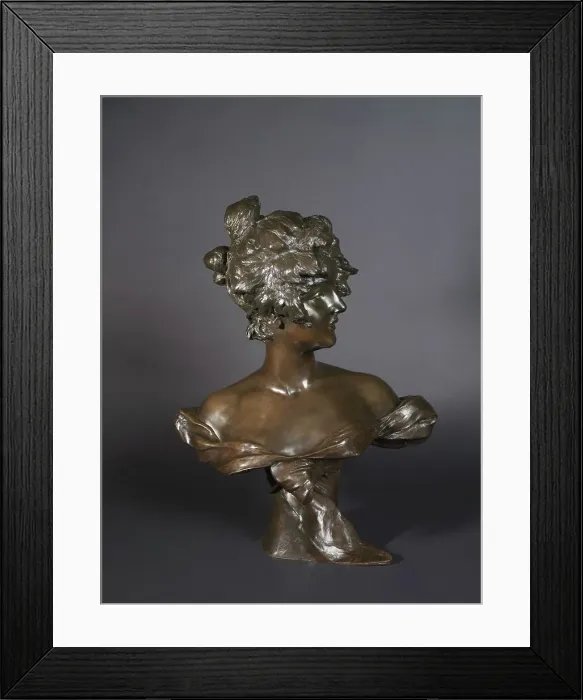 Framed Print : Head of a Girl, 1870-1920. Creator: Georges van der Straeten Framed Print : Head of a Girl, 1870-1920. Creator: Georges van der Straeten