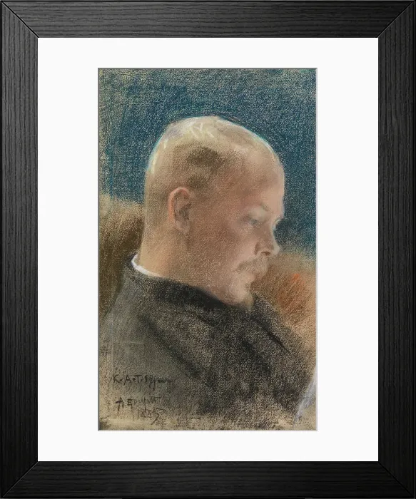 Framed Print : Portrait of the Author Karl A. Tavaststjerna (Portrait of Karl A.Tavaststjerna the Writer), 1885. Creator: Albert Edelfelt Framed Print : Portrait of the Author Karl A. Tavaststjerna (Portrait of Karl A.Tavaststjerna the Writer), 1885. Creator: Albert Edelfelt