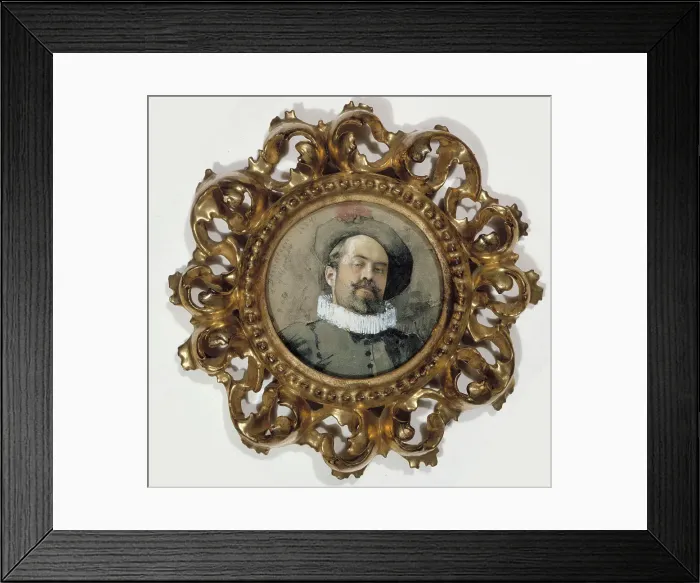 Framed Print : Self-portrait in 17th-century costume, 1884. Creator: Gunnar Berndtson Framed Print : Self-portrait in 17th-century costume, 1884. Creator: Gunnar Berndtson