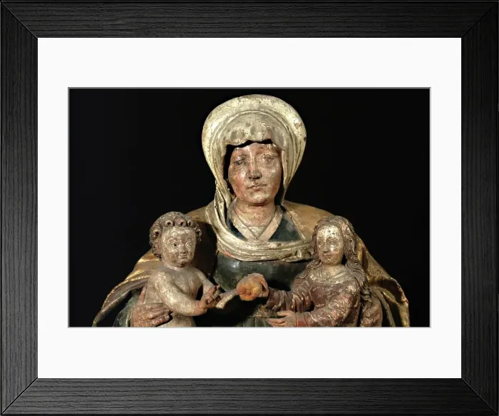 Framed Print : St Anne with the Virgin and Child, 1500-1550. Creator: Unknown Framed Print : St Anne with the Virgin and Child, 1500-1550. Creator: Unknown