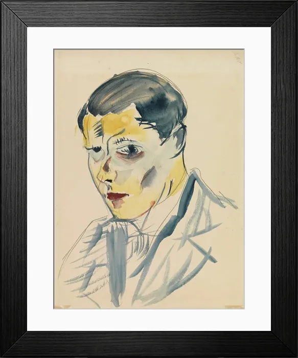 Framed Print : Self Portrait, 1917-1923. Creator: Sulho Sipila Framed Print : Self Portrait, 1917-1923. Creator: Sulho Sipila