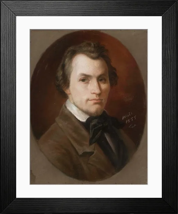 Framed Print : Portrait of Marcus Larsson, 1855. Creator: Maria Rohl Framed Print : Portrait of Marcus Larsson, 1855. Creator: Maria Rohl