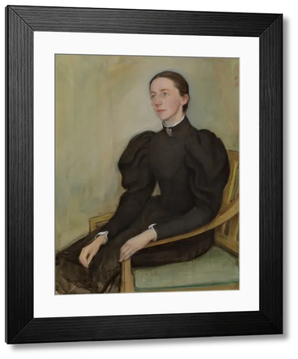 Framed Print : Portrait of Mathilda Wrede, 1896. Creator: Eero Jarnefelt Framed Print : Portrait of Mathilda Wrede, 1896. Creator: Eero Jarnefelt