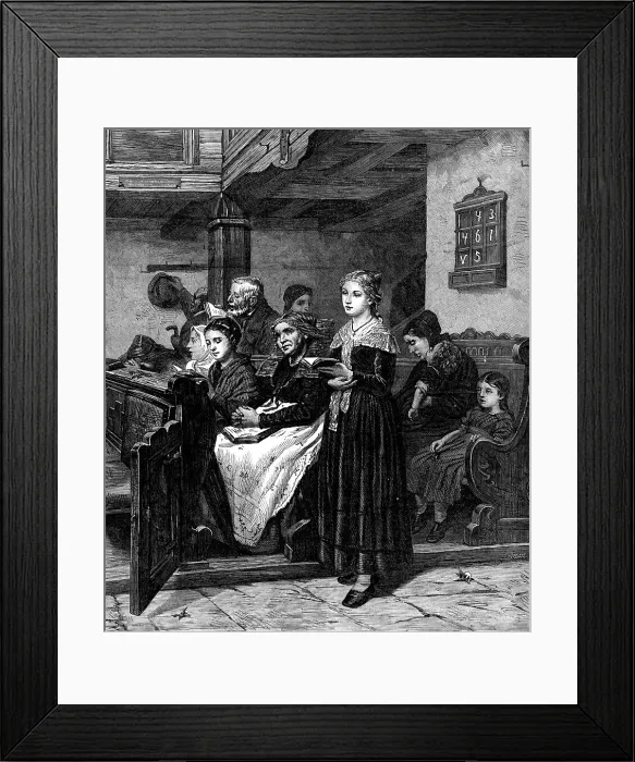 Framed Print : Divine Service, by H. Ochmichen, 1871. Creator: Robert Loudan Framed Print : Divine Service, by H. Ochmichen, 1871. Creator: Robert Loudan