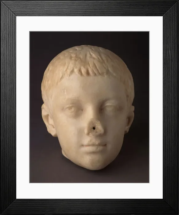 Framed Print : Head of Young Boy, 3rd Century. Creator: Unknown Framed Print : Head of Young Boy, 3rd Century. Creator: Unknown