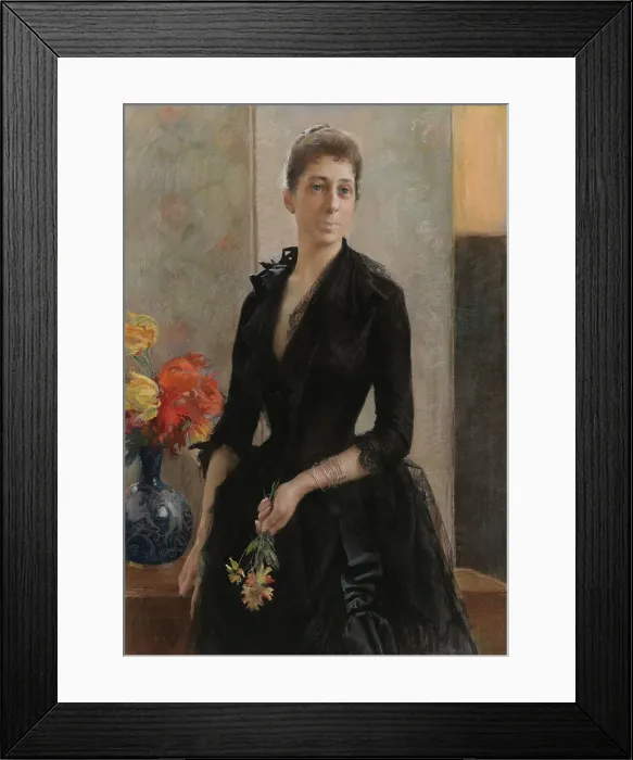 Framed Print : Portrait of Mme Weissgerber de Stragewicz, later Mme R. Berenger, 1887. Creator: Albert Edelfelt Framed Print : Portrait of Mme Weissgerber de Stragewicz, later Mme R. Berenger, 1887. Creator: Albert Edelfelt
