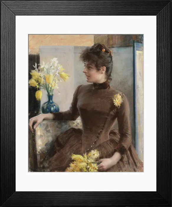 Framed Print : Parisienne, 1885. Creator: Albert Edelfelt Framed Print : Parisienne, 1885. Creator: Albert Edelfelt