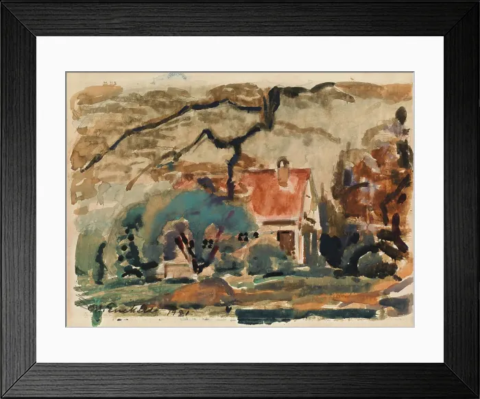 Framed Print : Villa of the Artist in Kilo, 1921. Creator: Magnus Enckell Framed Print : Villa of the Artist in Kilo, 1921. Creator: Magnus Enckell