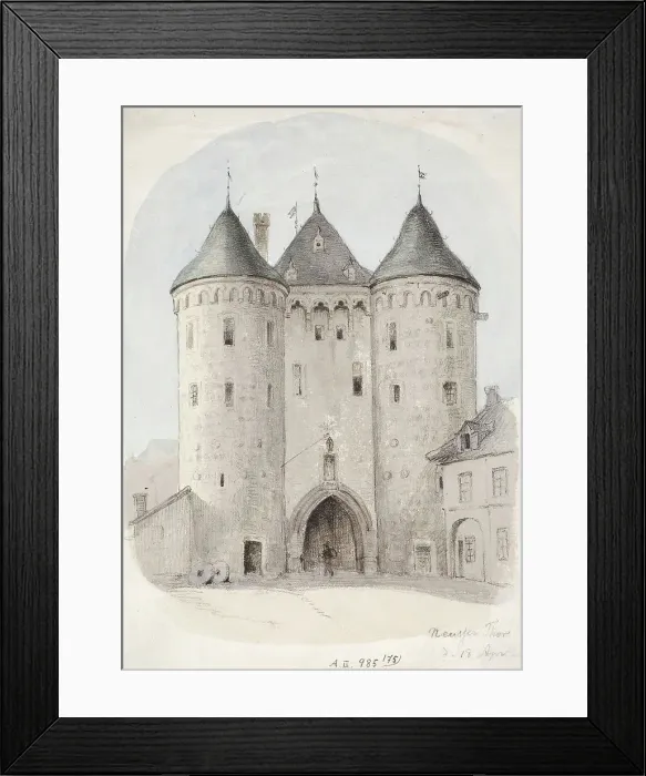 Framed Print : City gate Neusser Thor, 1850-1855. Creator: Karl Anders Ekman Framed Print : City gate Neusser Thor, 1850-1855. Creator: Karl Anders Ekman