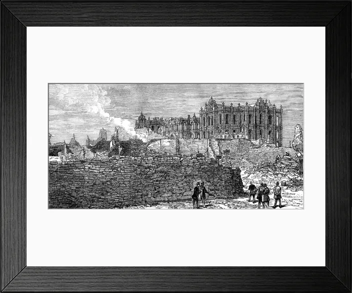 Framed Print : The Ruins of Chicago: the Court-House, 1871. Creator: Unknown Framed Print : The Ruins of Chicago: the Court-House, 1871. Creator: Unknown