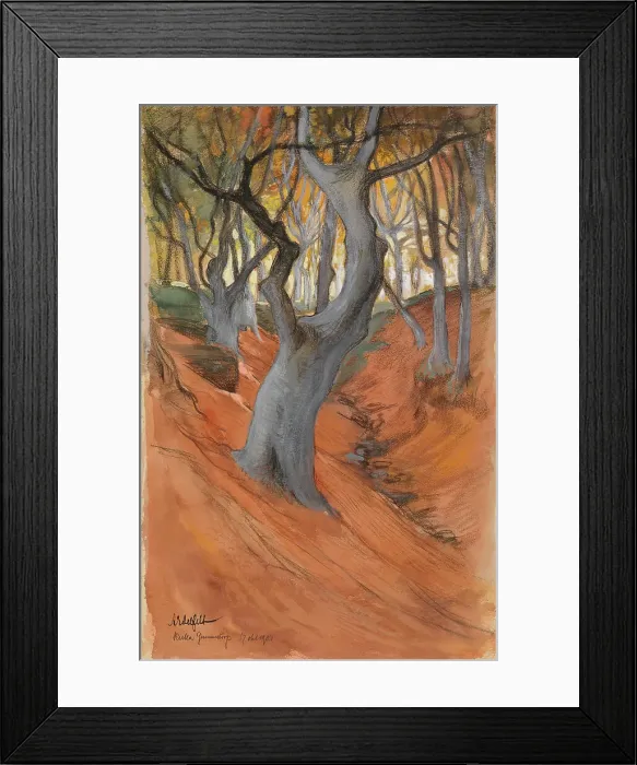 Framed Print : Beech Forest, 1901. Creator: Albert Edelfelt Framed Print : Beech Forest, 1901. Creator: Albert Edelfelt