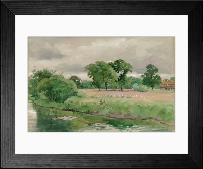 Framed Print : English Park View, 1936. Creator: Hugo Backmansson Framed Print : English Park View, 1936. Creator: Hugo Backmansson