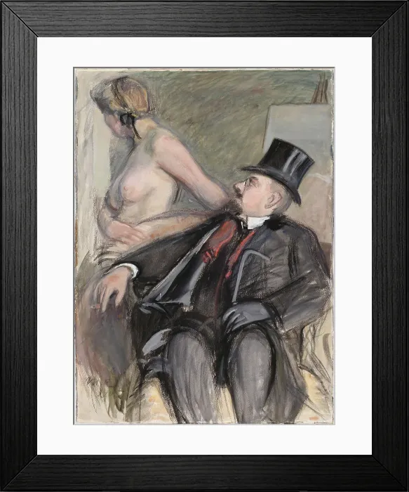 Framed Print : Arne Cederholm with a Model, 1905. Creator: Magnus Enckell Framed Print : Arne Cederholm with a Model, 1905. Creator: Magnus Enckell