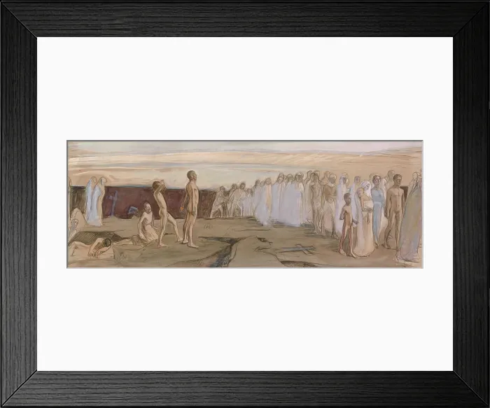 Framed Print : Resurrection, sketch for the Tampere Cathedral altarpiece, 1906. Creator: Magnus Enckell Framed Print : Resurrection, sketch for the Tampere Cathedral altarpiece, 1906. Creator: Magnus Enckell