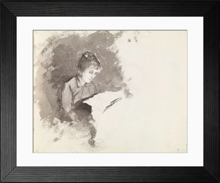 Framed Print : Woman Reading. Creator: Maria Wiik Framed Print : Woman Reading. Creator: Maria Wiik