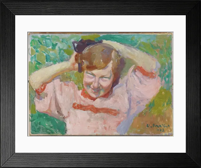Framed Print : Portrait of a Girl, 1912. Creator: Oskari Paatela Framed Print : Portrait of a Girl, 1912. Creator: Oskari Paatela