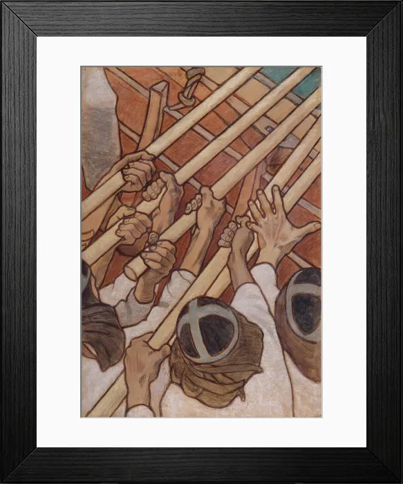 Framed Print : The defence of the Sampo, Sketch for the cupola frescos of the Finnish Pavilion in Paris, 1899. Creator: Akseli Gallen-Kallela Framed Print : The defence of the Sampo, Sketch for the cupola frescos of the Finnish Pavilion in Paris, 1899. Creator: Akseli Gallen-Kallela