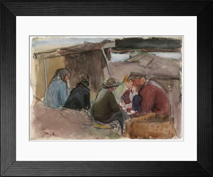 Framed Print : Fisherfolk by the Sea, 1900-1925. Creator: Magnus Enckell Framed Print : Fisherfolk by the Sea, 1900-1925. Creator: Magnus Enckell