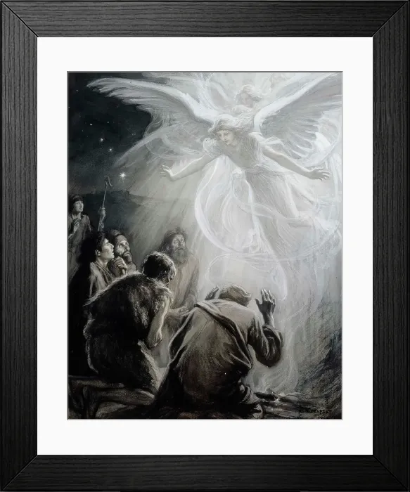 Framed Print : Revelation of angels to shepherds, 1899. Creator: Albert Edelfelt Framed Print : Revelation of angels to shepherds, 1899. Creator: Albert Edelfelt