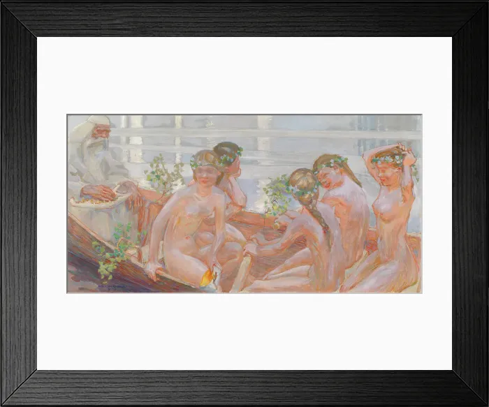 Framed Print : Väinämöinen's Voyage, 1909. Creator: Akseli Gallen-Kallela Framed Print : Väinämöinen's Voyage, 1909. Creator: Akseli Gallen-Kallela