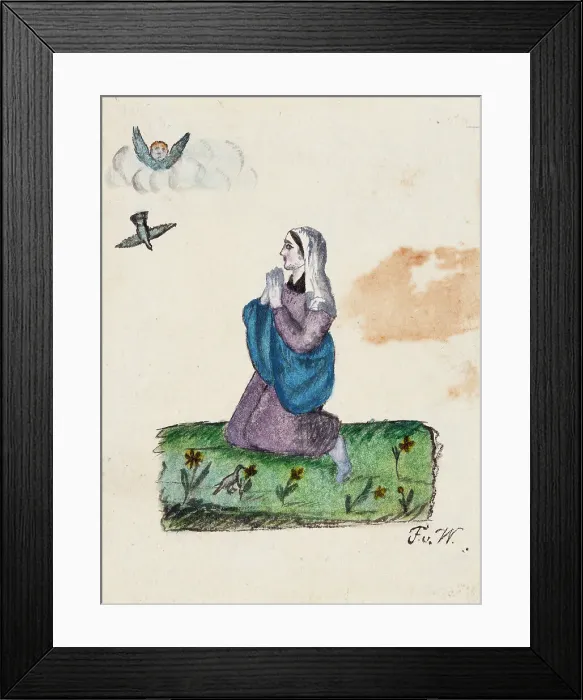 Framed Print : Apparition of Mary, 1830-1835. Creator: Ferdinand von Wright Framed Print : Apparition of Mary, 1830-1835. Creator: Ferdinand von Wright