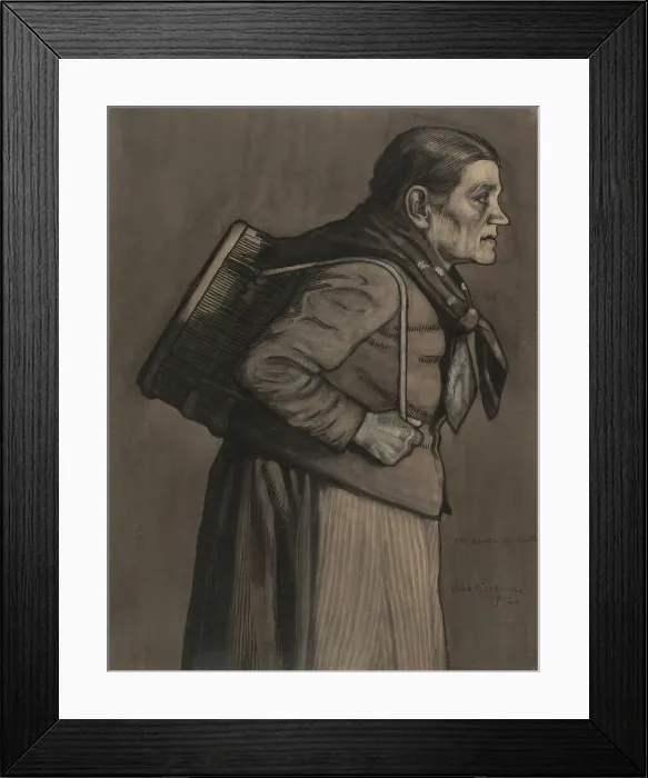 Framed Print : Woman Carrying a Milk Cask, 1902. Creator: Juho Rissanen Framed Print : Woman Carrying a Milk Cask, 1902. Creator: Juho Rissanen