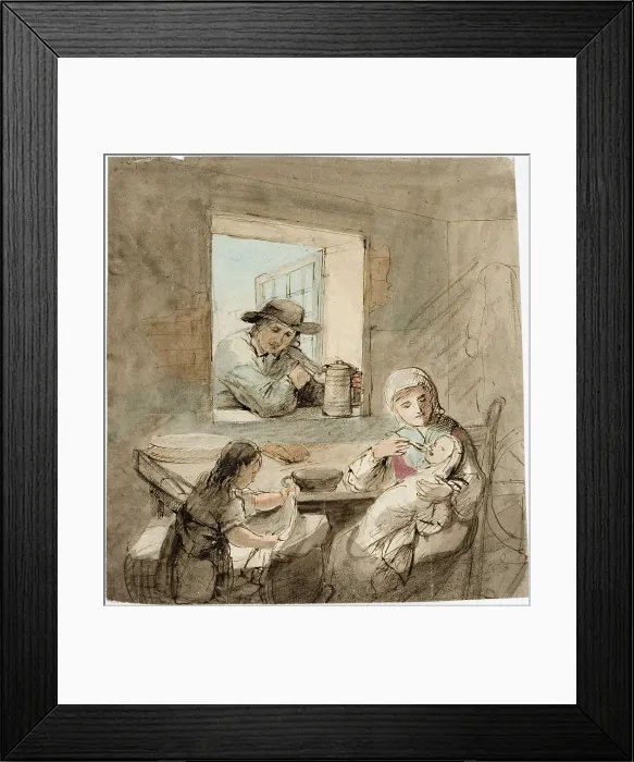 Framed Print : Interior... 1840-1873. Creator: Robert Wilhelm Ekman Framed Print : Interior... 1840-1873. Creator: Robert Wilhelm Ekman