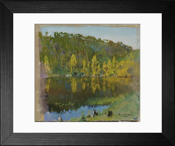 Framed Print : Forest Pond, Landscape Study, 1894. Creator: Eero Jarnefelt