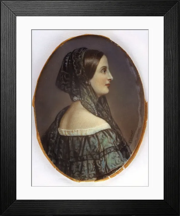 Framed Print : Portrait of a lady, 1763-1837. Creator: Andrew Plimer Framed Print : Portrait of a lady, 1763-1837. Creator: Andrew Plimer
