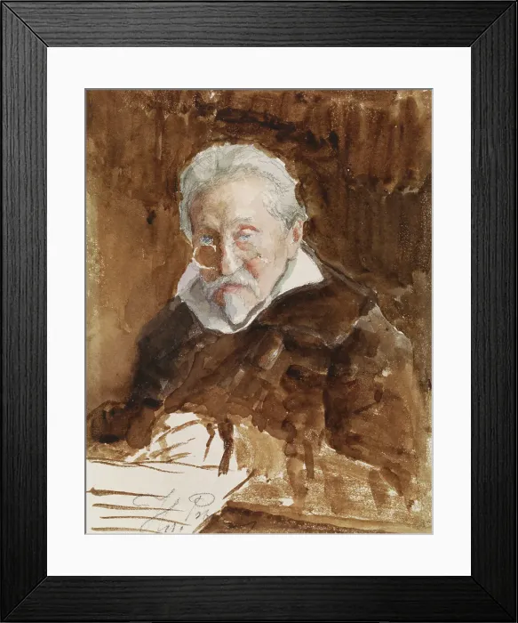 Framed Print : Self-Portrait, 1920-1929. Creator: Il'ya Repin Framed Print : Self-Portrait, 1920-1929. Creator: Il'ya Repin