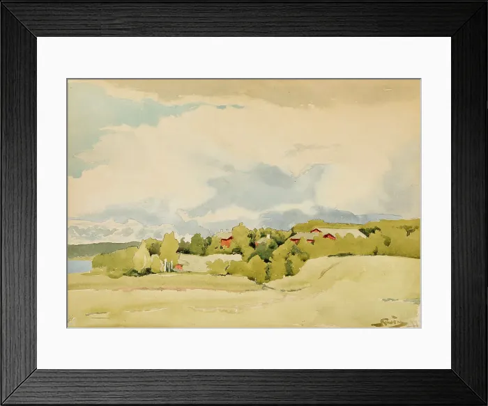 Framed Print : Landscape, 1899. Creator: Antti Faven Framed Print : Landscape, 1899. Creator: Antti Faven